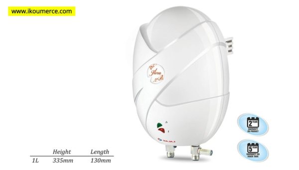 Bajaj Flora Instant Water Heater Geyser | 1 Litre Capacity [ White Colour ] - Image 2